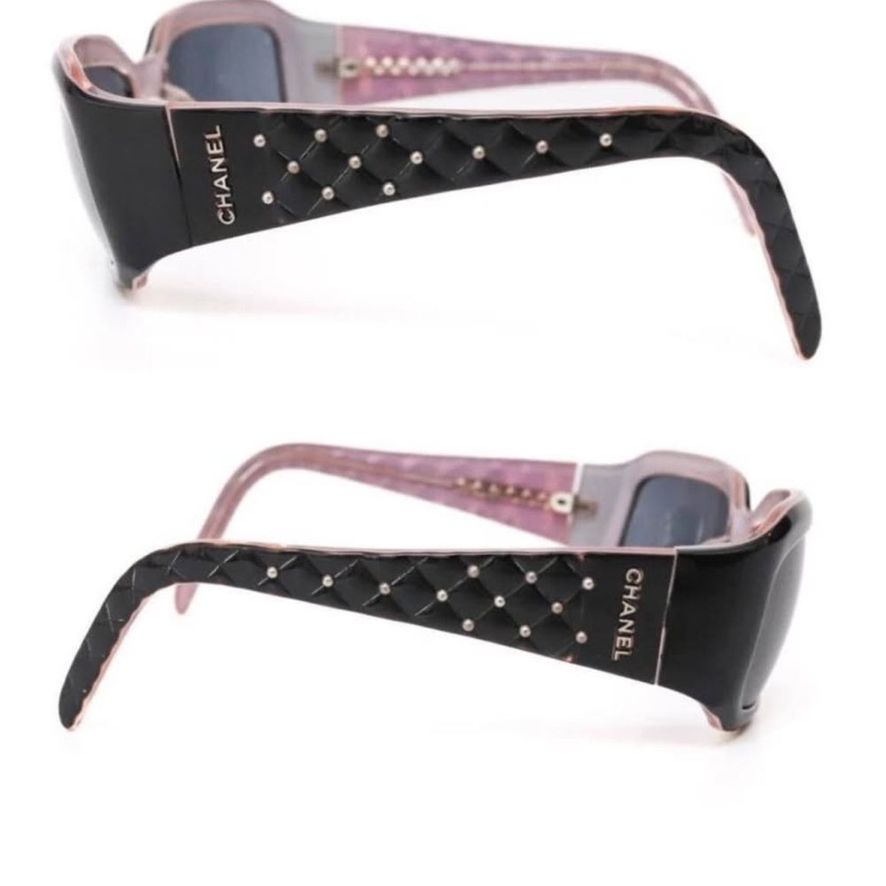 CHANEL Black Sunglasses with Gold Case - Picture 2 of 3